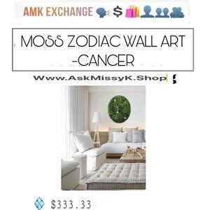 CANCER ♋MOSS ZODIAC WALL ART On Sale NOW At  Www.AMKExchange.Org 🗣💲🛍👤👥🫂